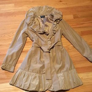 Ruffled Trench Coat
